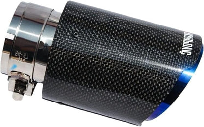 ya 6 8.24 baidi 3.5/4 Blue Stainless Steel Glossy Carbon Fiber Tip Tailpipe
