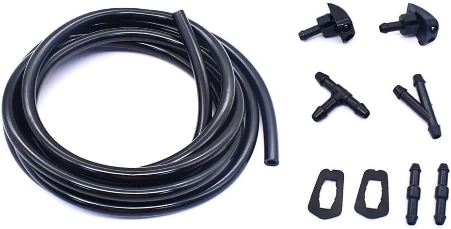 ya 4 8.10 Car Windshield Wiper Washer Squirter Nozzle Spray Jet Kit Fluid Hose Universal