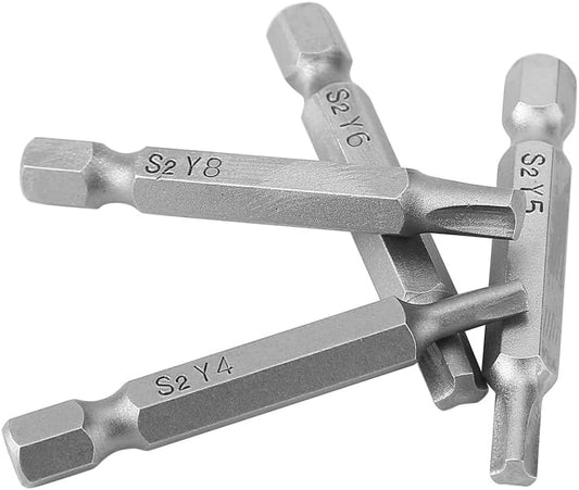 ya 26 10.21 baidi 4Pcs Y Type 1/4 Hex Shaft Magnetic Screwdriver Screw Tool Repair Accessory New