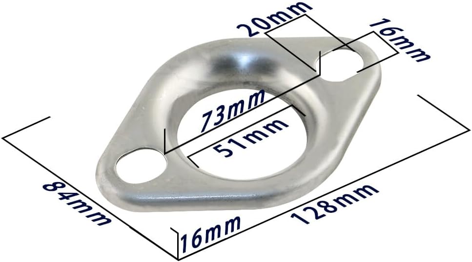 ya 4 8.14 Set 2 Collector Flange & Donut Flange Header Stainless Steel w/Gasket