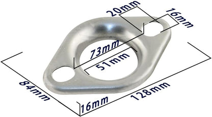 ya 4 8.14 Set 2 Collector Flange & Donut Flange Header Stainless Steel w/Gasket