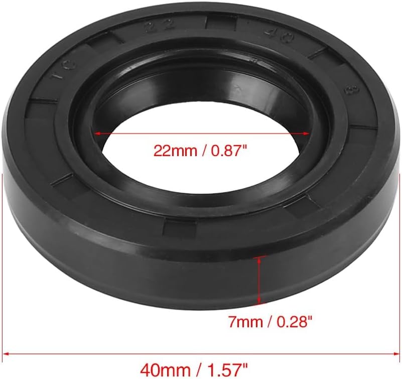 ya 4 8.8.2 22mm x 40mm x 7mm Rubber Double Lip TC Type Oil Shaft Seal