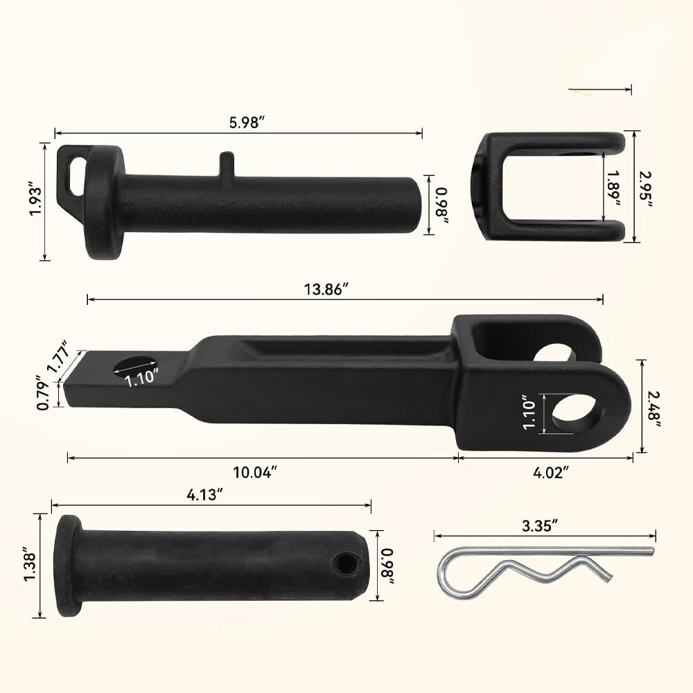 ya 4 8.8.2 A20-6014 Single Tow Hook for Peterbilt/for Kenworth with Pull Pin & F for Ram e Pin