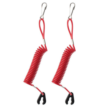 ya 6 8.14 2PCS Outboard Kill Switch Lanyard Tether Emergency Stop Lanyard for Yamaha Red