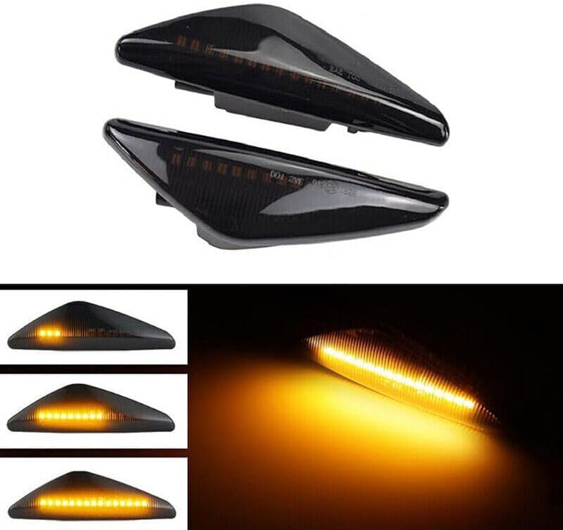 ya 13 9.15 baidi 2XSequential LED side marker turn signal smoked for BMW E70 E71 X5 X3 X6