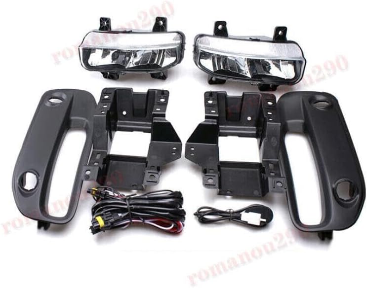 ya 9 10.24 for Ram 3500 2019-2022 LED Front Bumper Fog Lights w/Bracket Wires Switch Kit