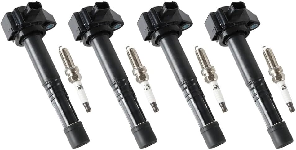 ya 9 10.24 Set of 4 Ignition Coil & 4 Iridium Spark Plug for 03-17 for Honda for Accord UF712