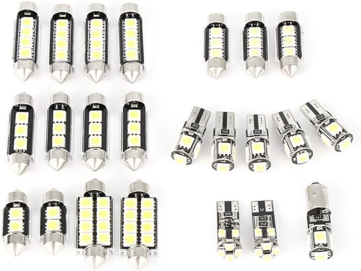 ya 13 9.15 baidi 23Pcs LED White Car Inside Light Dome Trunk License Plate Lamp Interior Bul