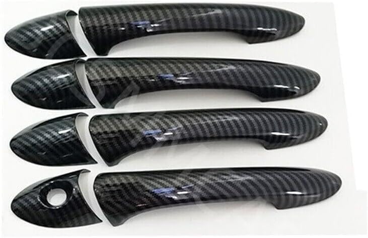ya 10 9.16 baidi Fit for 2011-2014 for Hyundai Sonata Carbon Fiber Texture Door Handle Cover Trim ABS