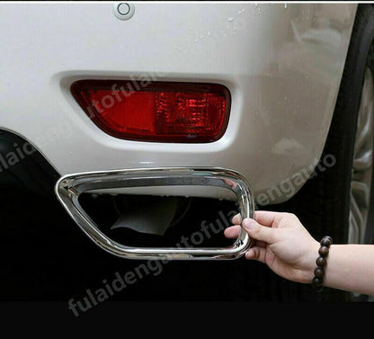 ya 6 8.14 2P Chrome Rear Fog Lamp F for Ram e Trim for Nissan Armada Patrol Y62 2017-2019