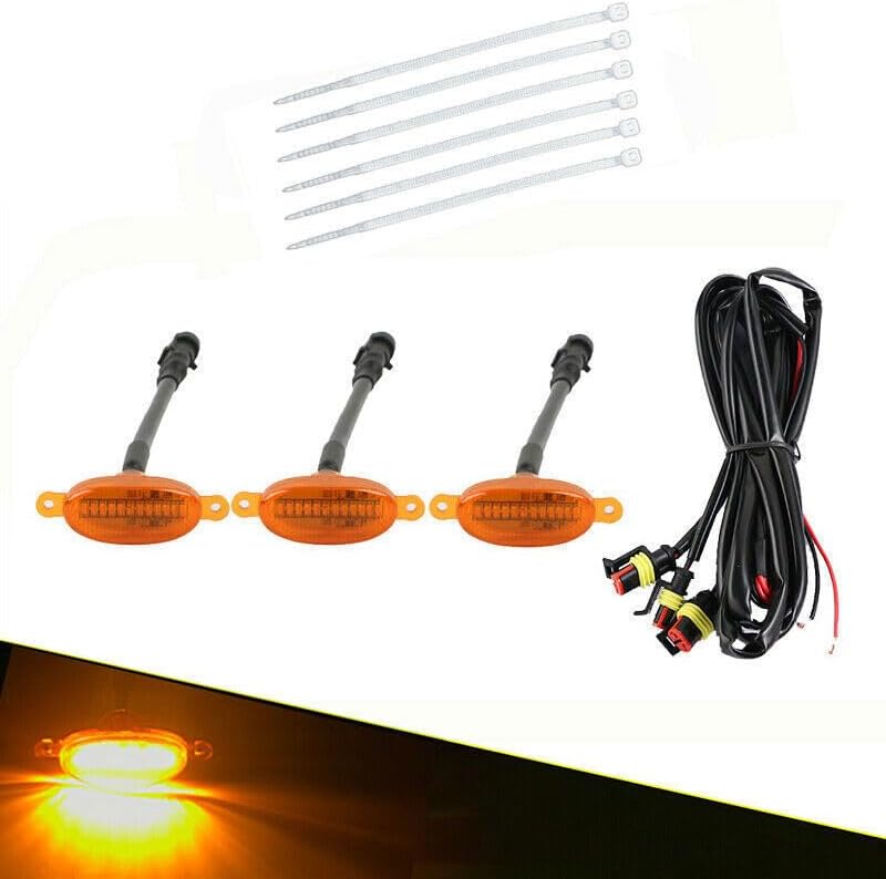 ya 4 8.10 for Toyota Highlander 2016-2021 Front Grille LED Light Raptor Style Trim 3Pcs