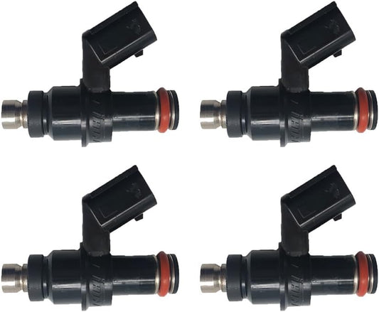 ya 2 8.15 4-Pack Fuel Injectors for 2010 ZX-6R (ZX600RAF) - Top Feed Injectors 49033-0015