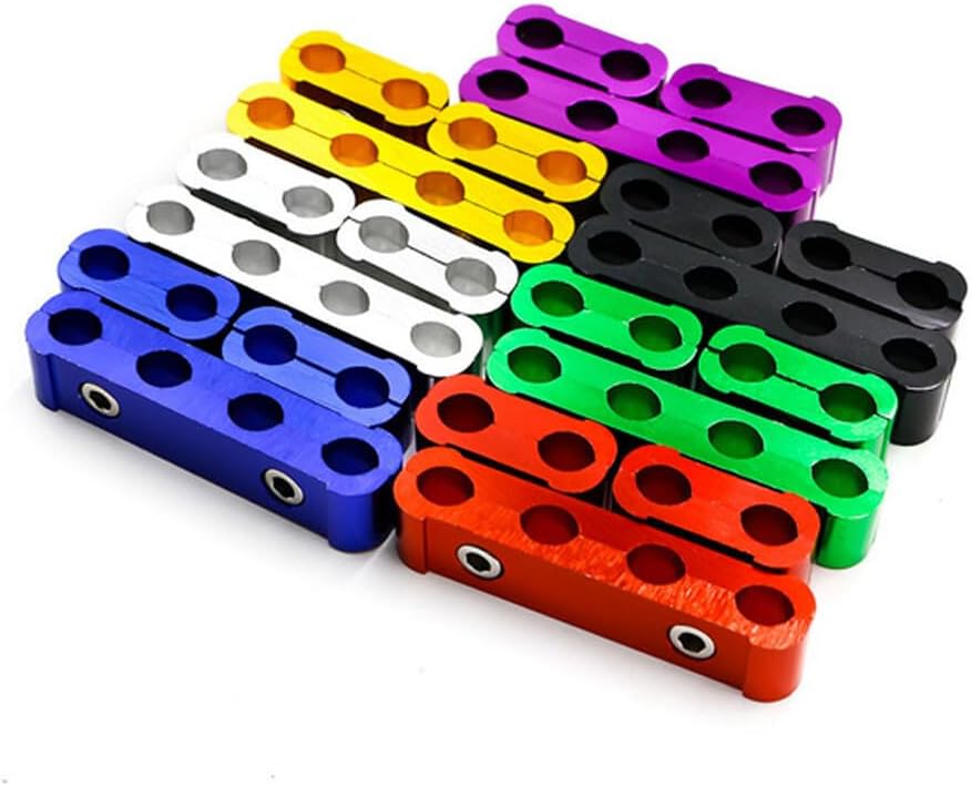 ya 4 8.10 Universal Aluminum Engine Spark Plug Wire Separator Divider Organizer Clamp Kit