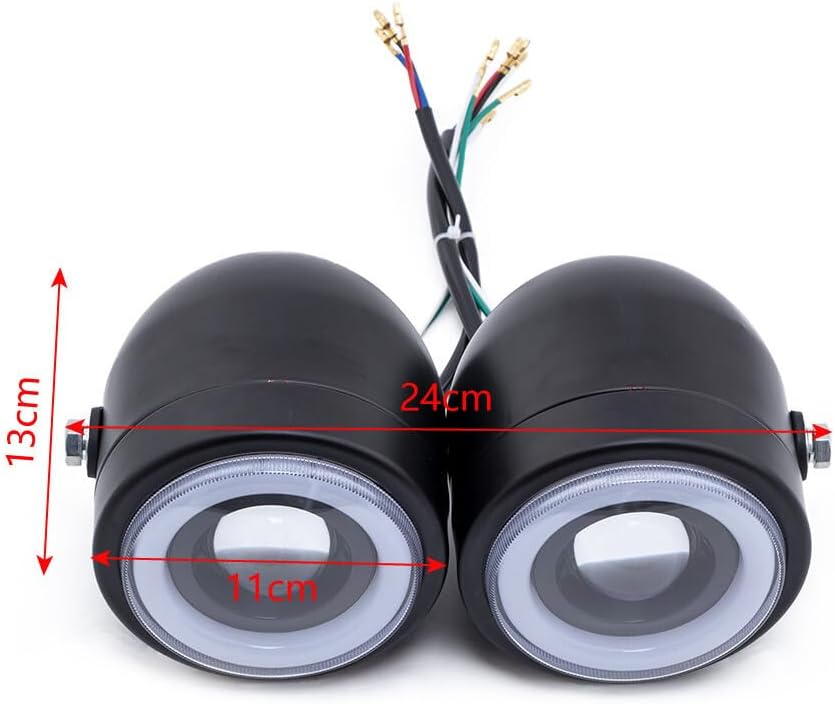 ya 4 8.14 Motorcycle Twins Double Headlights Headlights For Harley Street Fat Boy Softai