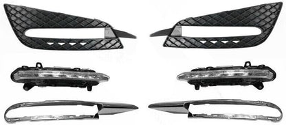 ya 10 9.16 zhengce Set Front LED Grille Fog Light Lamp Trim Kit for Mercedes W251 R-Class 2010