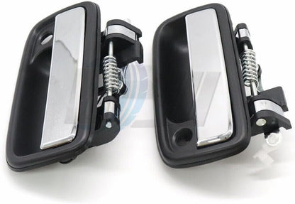 ya 10 9.16 baidi Door Handle 2X Black LH & RH Pair Outer Exterior for Tacoma Pickup Truck 95-04