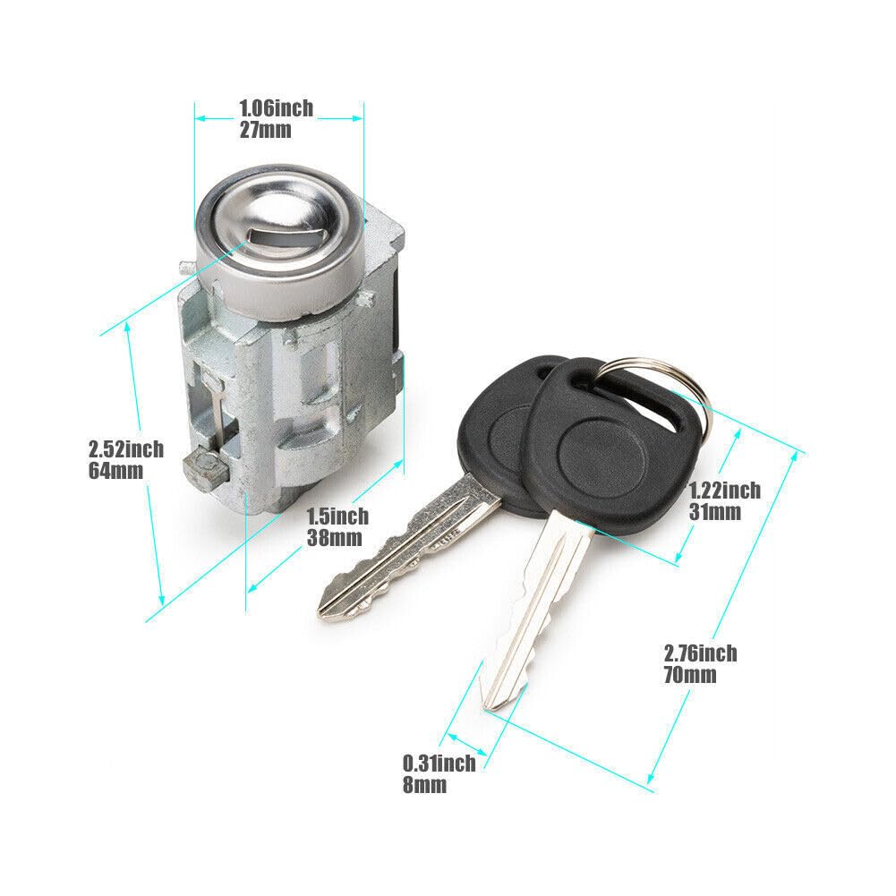 ya 4 8.8 Ignition Lock Cylinder & Keys for Chevy Monte Carlo Impala Classic 12533953