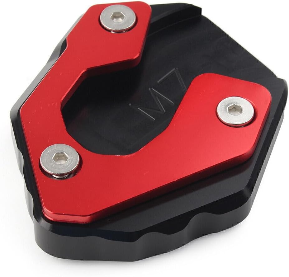 ya 5 8.24 baidi Morocycle Kickstand Side Stand Extension Plate Pad for Yamaha MT-07 FZ-07 Red