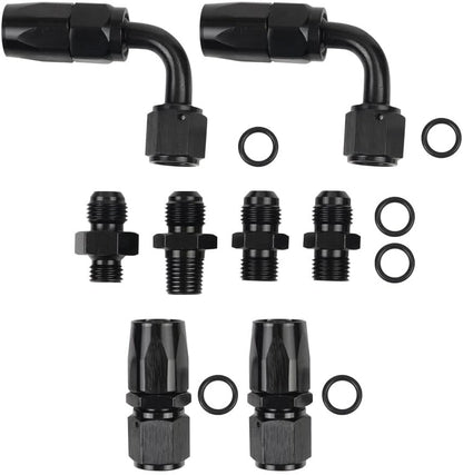 ya 10 9.16 baidi Automatic Transmission Cooler Line Kit 6AN Hose Line Kit Fit For 4L60E 4L65E Blk