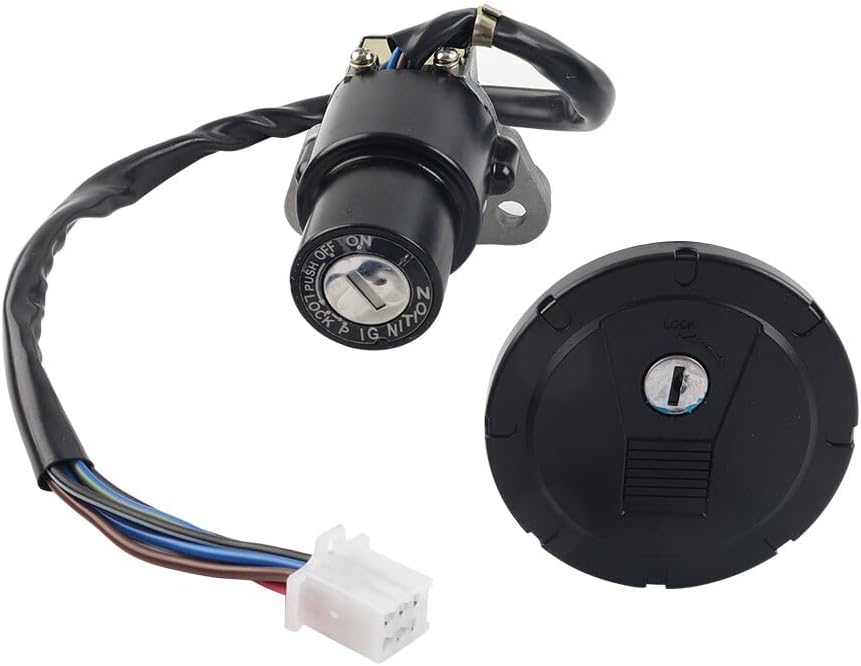 ya 6 8.24 baidi Ignition Switch Fuel Gas Cap Lock Set Fit for Kawasaki KLR650 1987-2018