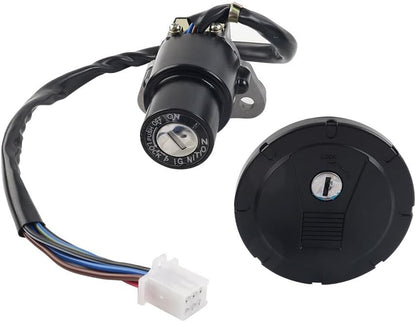 ya 6 8.24 baidi Ignition Switch Fuel Gas Cap Lock Set Fit for Kawasaki KLR650 1987-2018