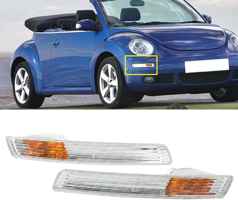 ya 11 9.14 baidifor VW Beetle 2006-2010 Front Bumper Lamp Daytime Running Lamp Turn Signal Light