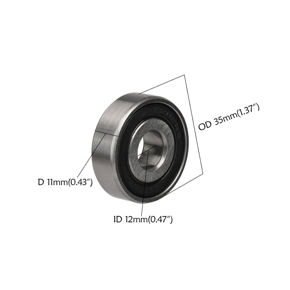 ya 16 10.20 baidi x 6202 RS Bearings 35 mm x 12 mm x 11 mm with 53 mm Pitch bushings Pit Dirt Bicycle -