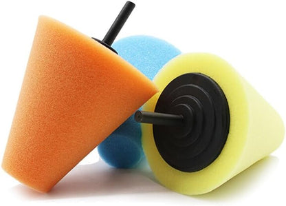 ya 12 10.8 baidi 4-Pack Foam Sponge polishing Tapered polishing Pads for car Wheel Cleaning