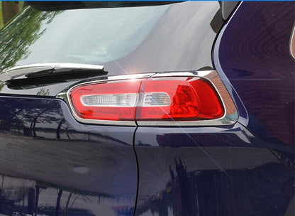 ya 14 9.20 zhengce Chrome Car Rear Tail Light Cover Trim Molding fit for Jeep Cherokee 2014-20-1
