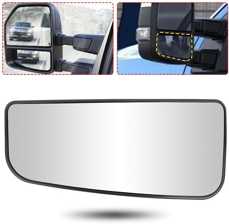 ya 11 9.14 baidiFor 2015-2022 F150 F250 F350 F450 F550 Mirror Glass Lower Convex Driver Side LH
