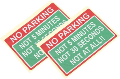 ya 5 8.24 baidi 2 Pcs Safety Warning Products No Parking Sticker Sign Automotive Stickers