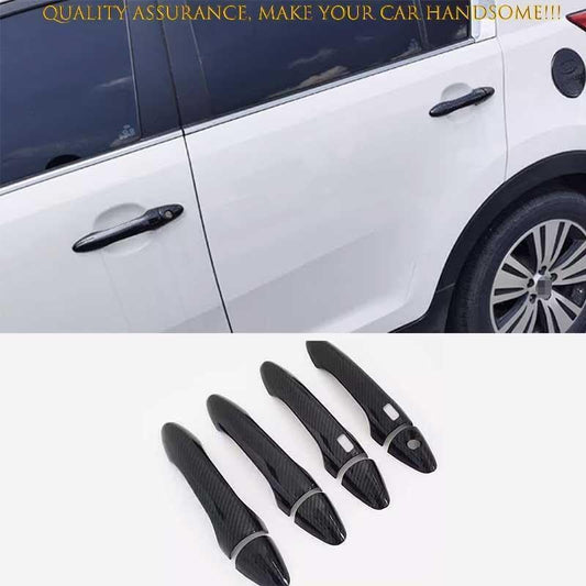 ya 2 8.15 for Kia Sportage R 2011-2016 Carbon Fiber Side for Smart Door Handle Cover Trim 8 pcs 