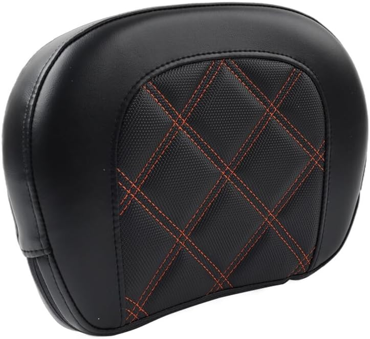 ya 6 8.14 Orange Stitching Passenger Sissy Bar Backrest Pad for Harley Electra Road Glide