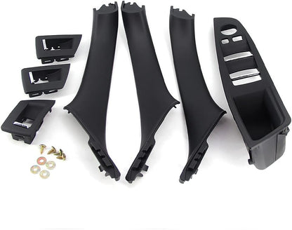 ya 5 8.10 Interior door panel handle pull edge cover suitable for 10-16 for BMW 5 Series F10 F11 EOA Black