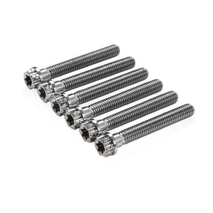 ya 9 10.24 6pcs Bolts Torx Head Flange Screws M10x55mm for Motorcycle Bike Silver