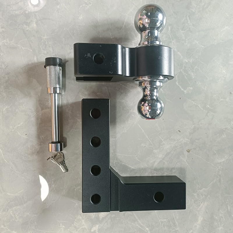 ya 4 8.8.2 Adjustable Trailer Hitch Double Ball Mount fits 2-inch Receiver 6-inch Drop Hitch