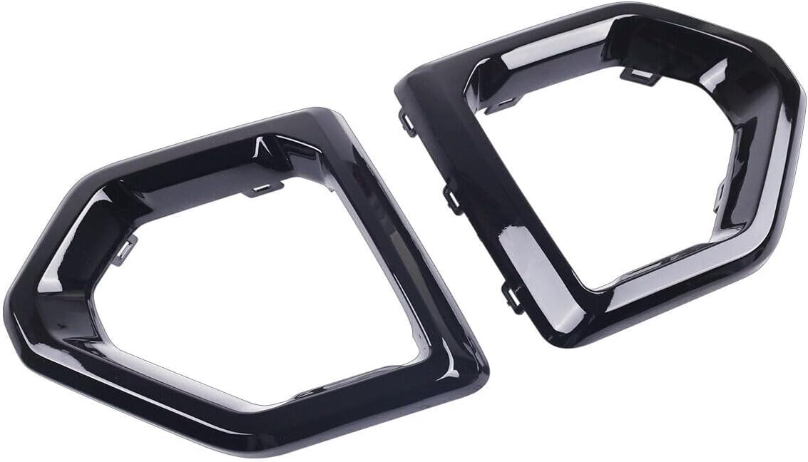 ya 13 9.15 baidi Gloss Black Front Fog Light Outer Bezel Cover For for GMC for Sierra 2019-21 Denali SLT