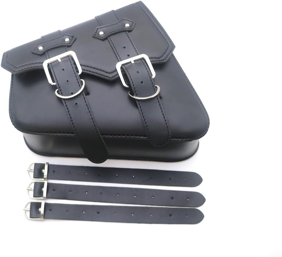 ya 11 9.14 baidiBlack False Leather Left side Saddlebag Saddle Bag for Harley Sportster XL883