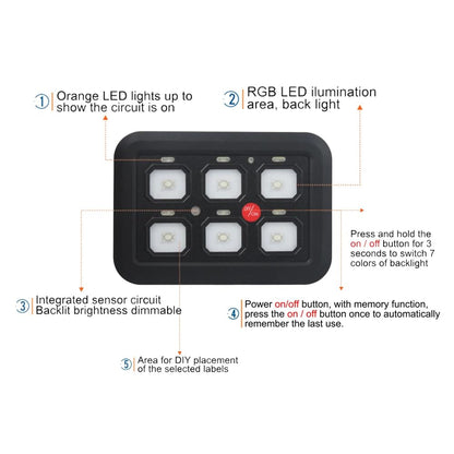 ya 3 8.24 baidi 6Gang Switch Panel Universal Circuit Control Relay System Box Automatic Dimmable