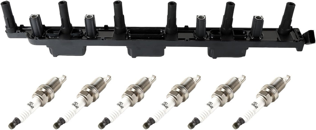 ya 9 10.24 Ignition Coil 6x Iridium Spark Plugs UF296 for Jeep TJ Cherokee 56041476AA