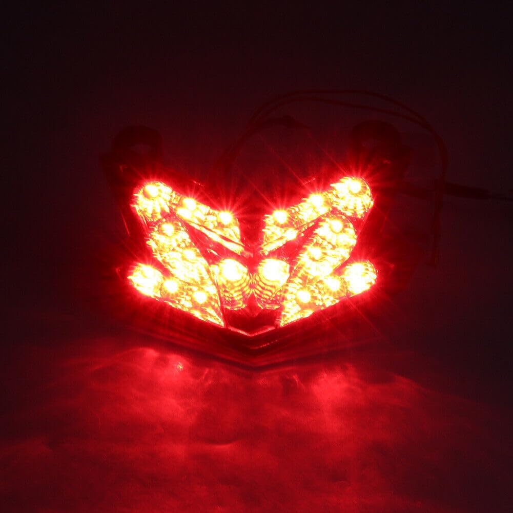 ya 10 9.16 zhengce Red LED Taillight Turn Signal Brake Lamp for Kawasaki Z800 2013-2016 &Z125