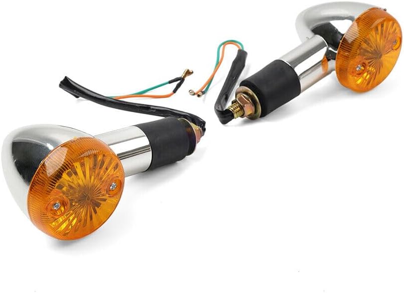 ya 10 9.16 zhengce 2x Amber Turn Signal Lights 10mm for Suzuki Boulevard C109R C50 C90 S 40