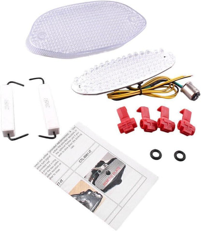 ya 15 10.19 zhengce Clear LED Turn Signals Brake & Running Light Fit for BMW F650CS 01-04 R110