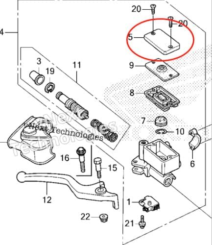 ya 23 10.7 baidi Front Brake Reservoir Cover for Honda XR650L XR600R XR250L XR 230/250/400 Motard