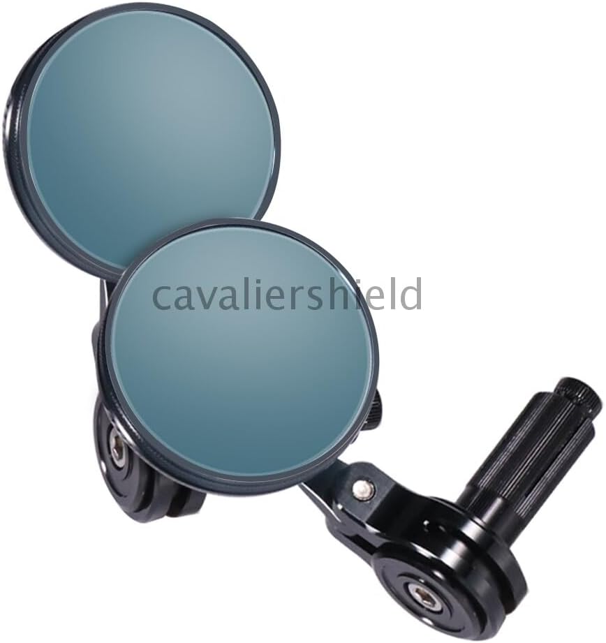 ya 13 9.15 baidi Black/Silver Motorcycle 7/8Handle Bar End Side Round Rearview Mirrors Universal