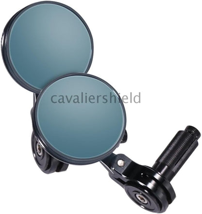 ya 13 9.15 baidi Black/Silver Motorcycle 7/8Handle Bar End Side Round Rearview Mirrors Universal