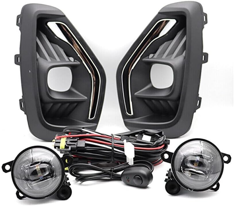ya 2 8.15 1 set of for Ford Escape 2023+front bumper LED fog lights+light cover+wiring harness