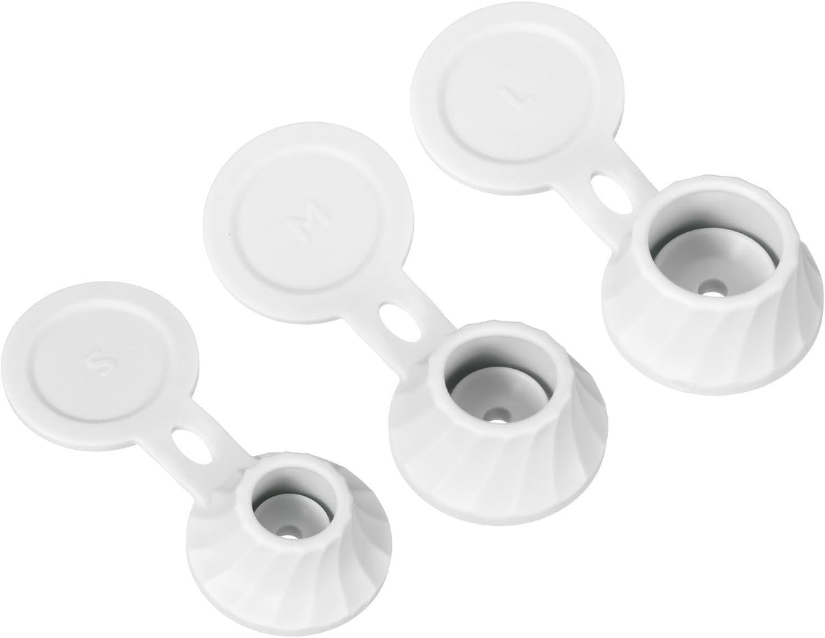 ya 14 9.20 baidi 3 Pcs Bottle Emptying Caps 3 Sizes Shampoo ide Down Bottle Caps, White
