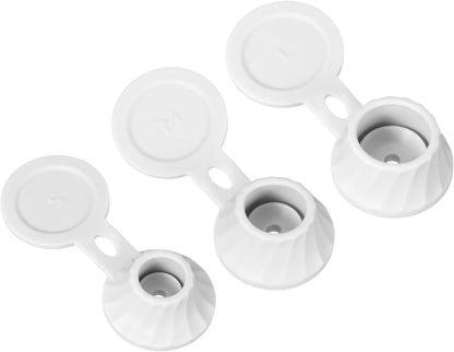 ya 14 9.20 baidi 3 Pcs Bottle Emptying Caps 3 Sizes Shampoo ide Down Bottle Caps, White