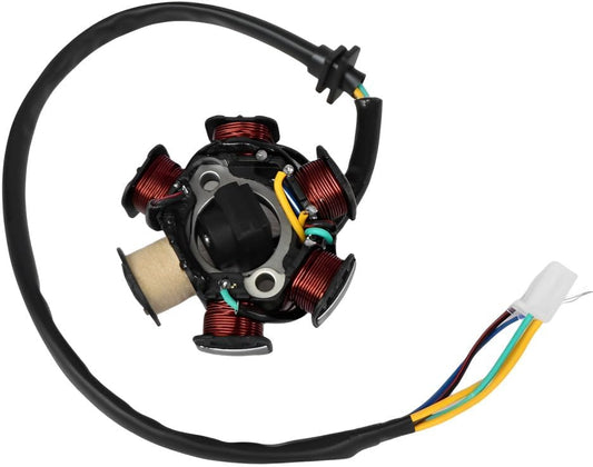 ya 4 8.8.2 6Poles 5 Wires Half-Wave Ignition Magneto Stator for GY6 50/125cc ATV Quad Bike